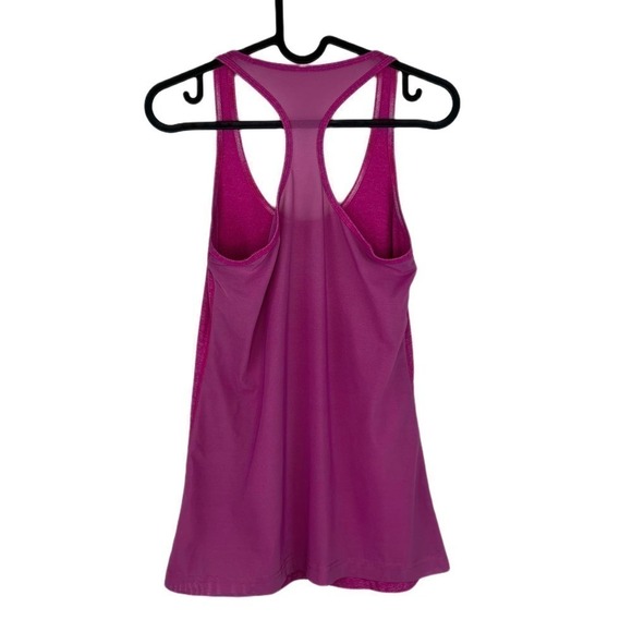 Lululemon Pink Mesh Back Cool Racerback CBR Heathered Tank Size 6 - Picture 3 of 7